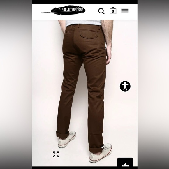 RGT Rogue Khaki Officer Trouser Slim Tapered Pant Size 27x34 Originally195 30x34 - Picture 8 of 12